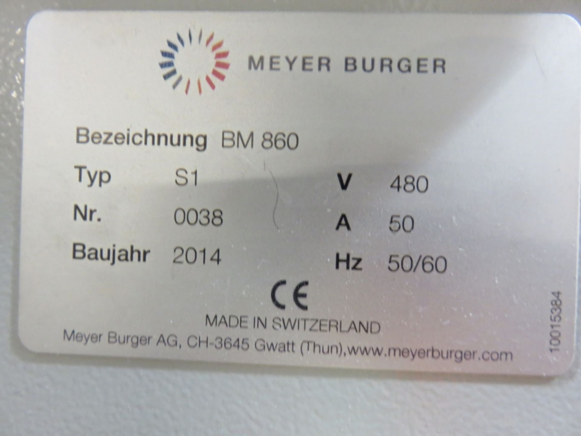 2014 MEYER BURGER TECHNOLOGIES BRICKMASTER BM 860 DIAMOND WIRE SAW SN. 00-38 - Image 5 of 5