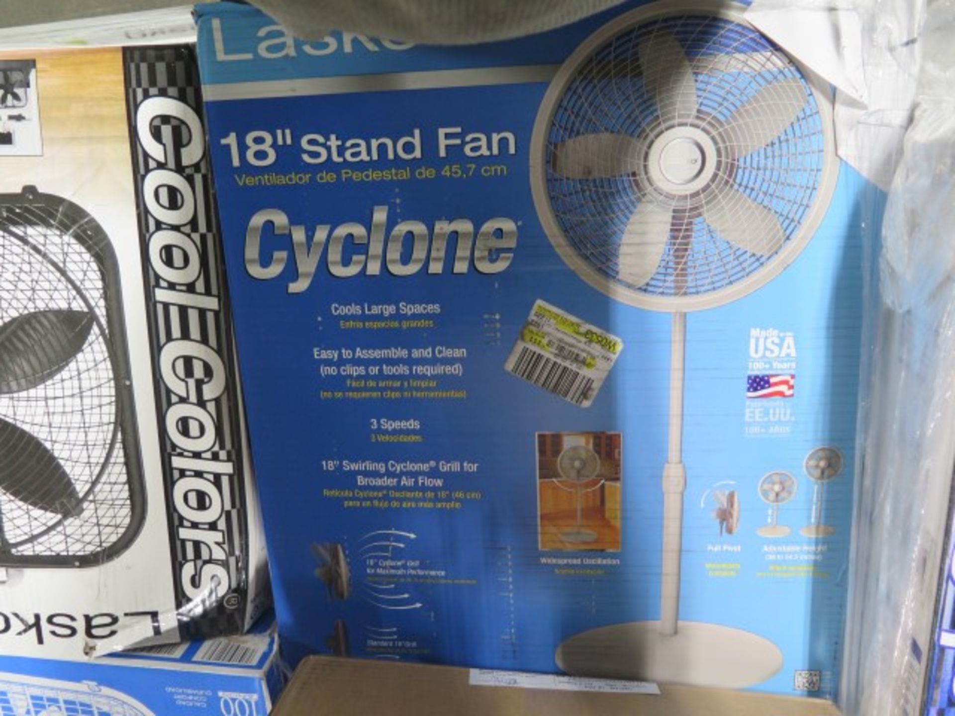 Lot of Floor Fans with $453 ESTIMATED retail value. Lot includesLasko 18" Stand Fan with Cyclone - Image 4 of 5