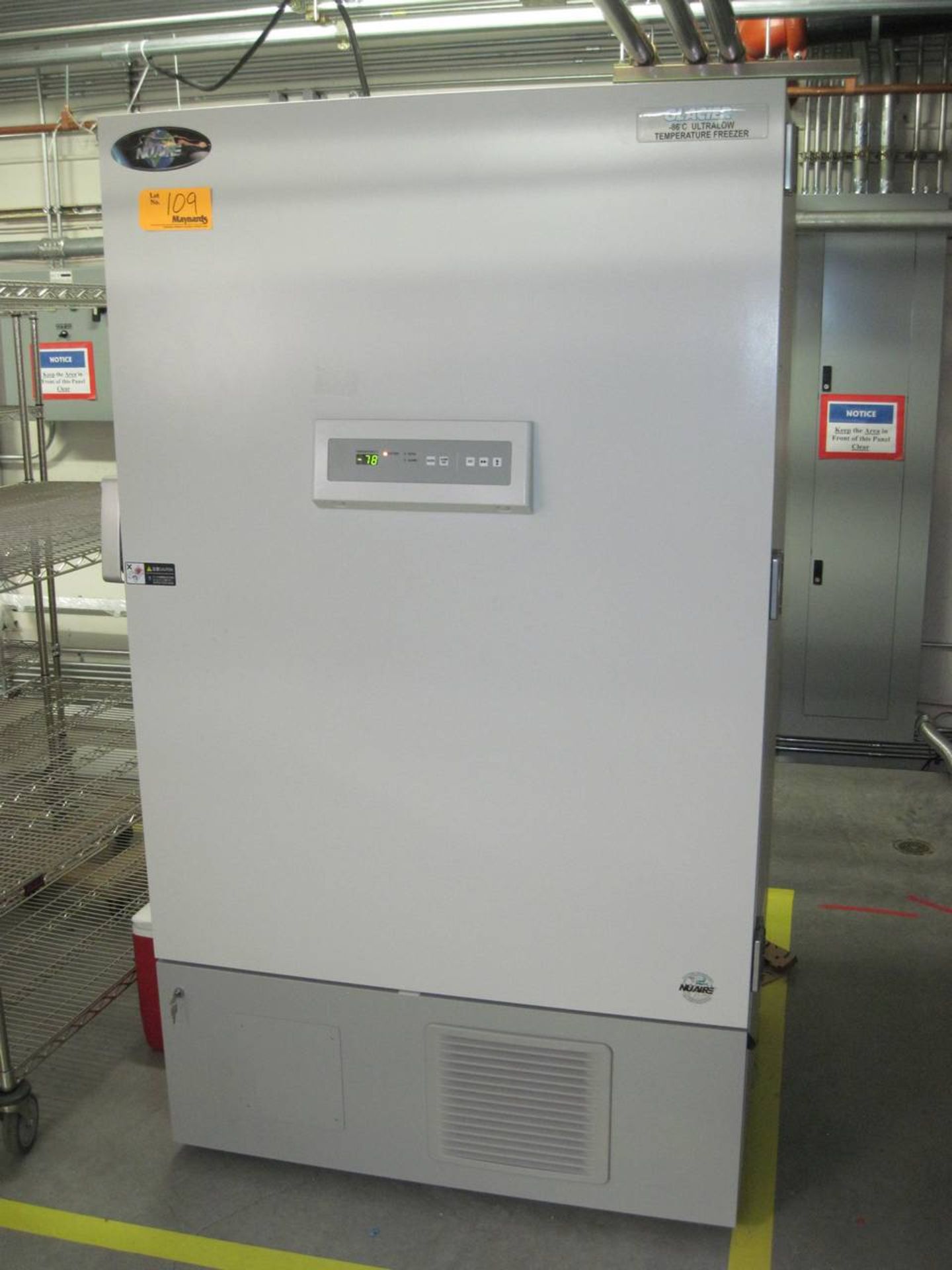 Nu Aire Mdl: NU-9668GC Glacier Load Temp Freezer,  -86 Degrees C,  S/N: 08100191