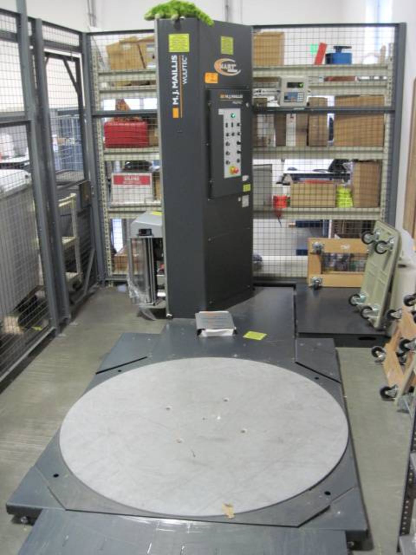 MJ Maills Mdl: WSML-150-S Pallet Wrapping Machine, w/  Digital Scale & Platform, S/N: 40978-1-0607