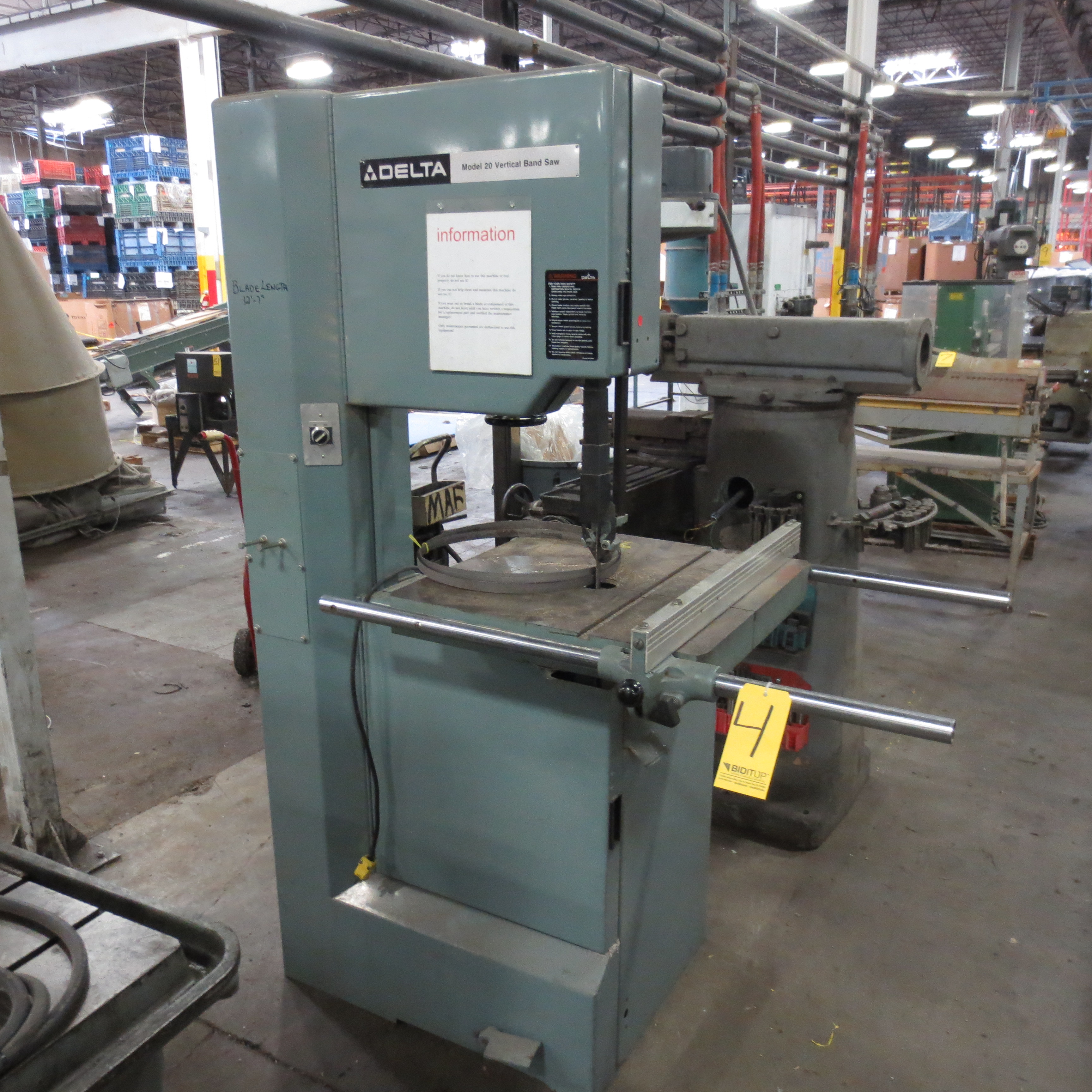 Delta Model 20 Vertical Band Saw, 12 