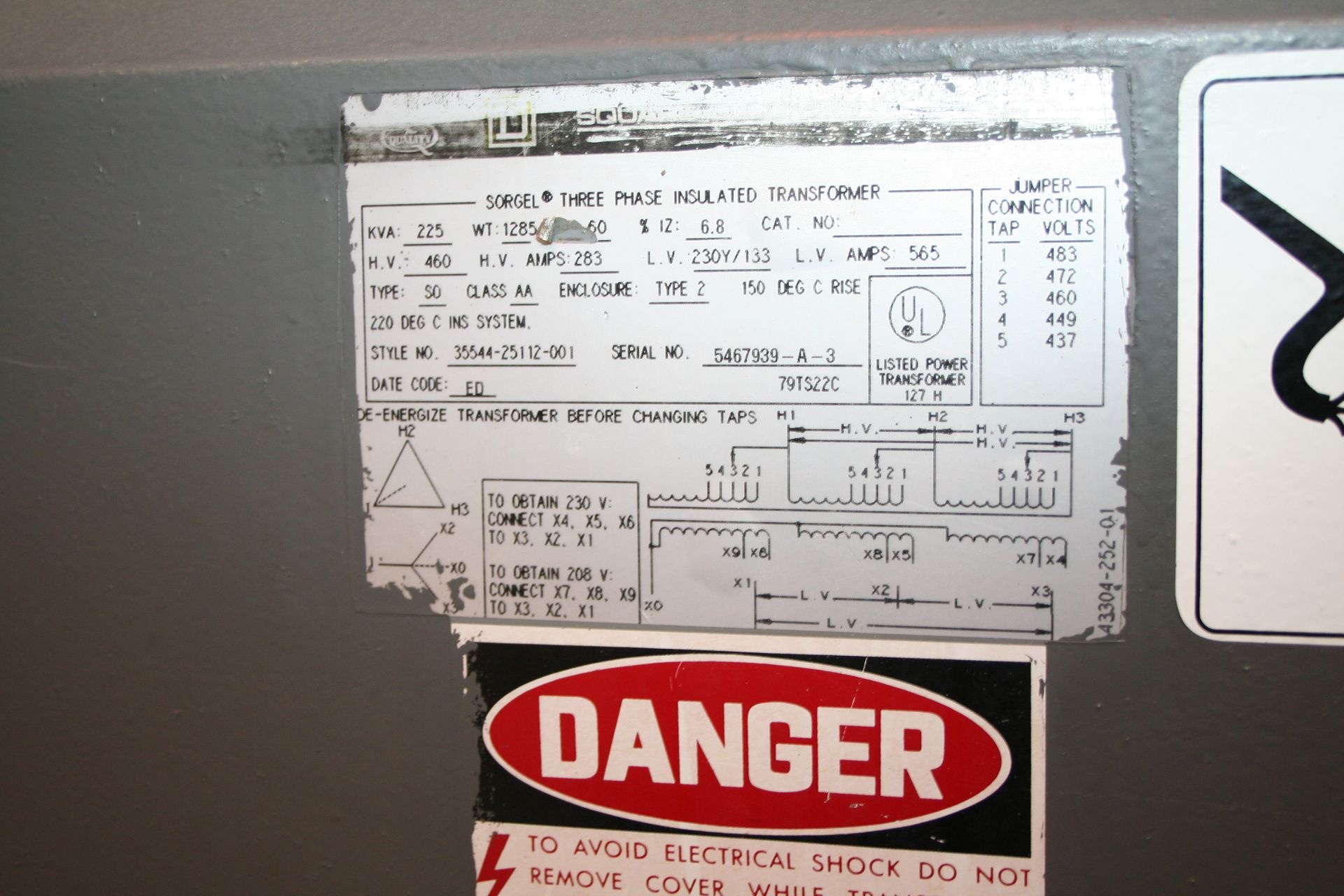 225 KVA Transformer - Image 2 of 2