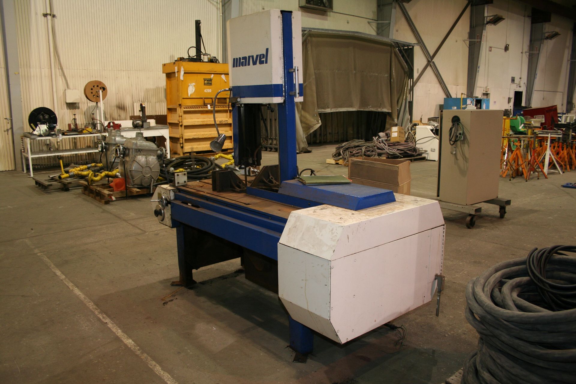 Marvel Series 8 Mark II Rollin Vertical Band Saw with (3) Boxes of Extra Blades - Image 4 of 4