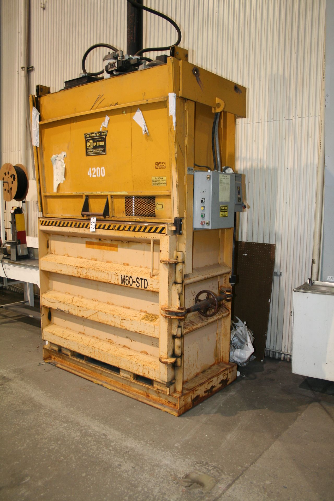 GPI Baler, Cardboard Bailer, Model M60STD, Ser# 60277STD - Image 2 of 3