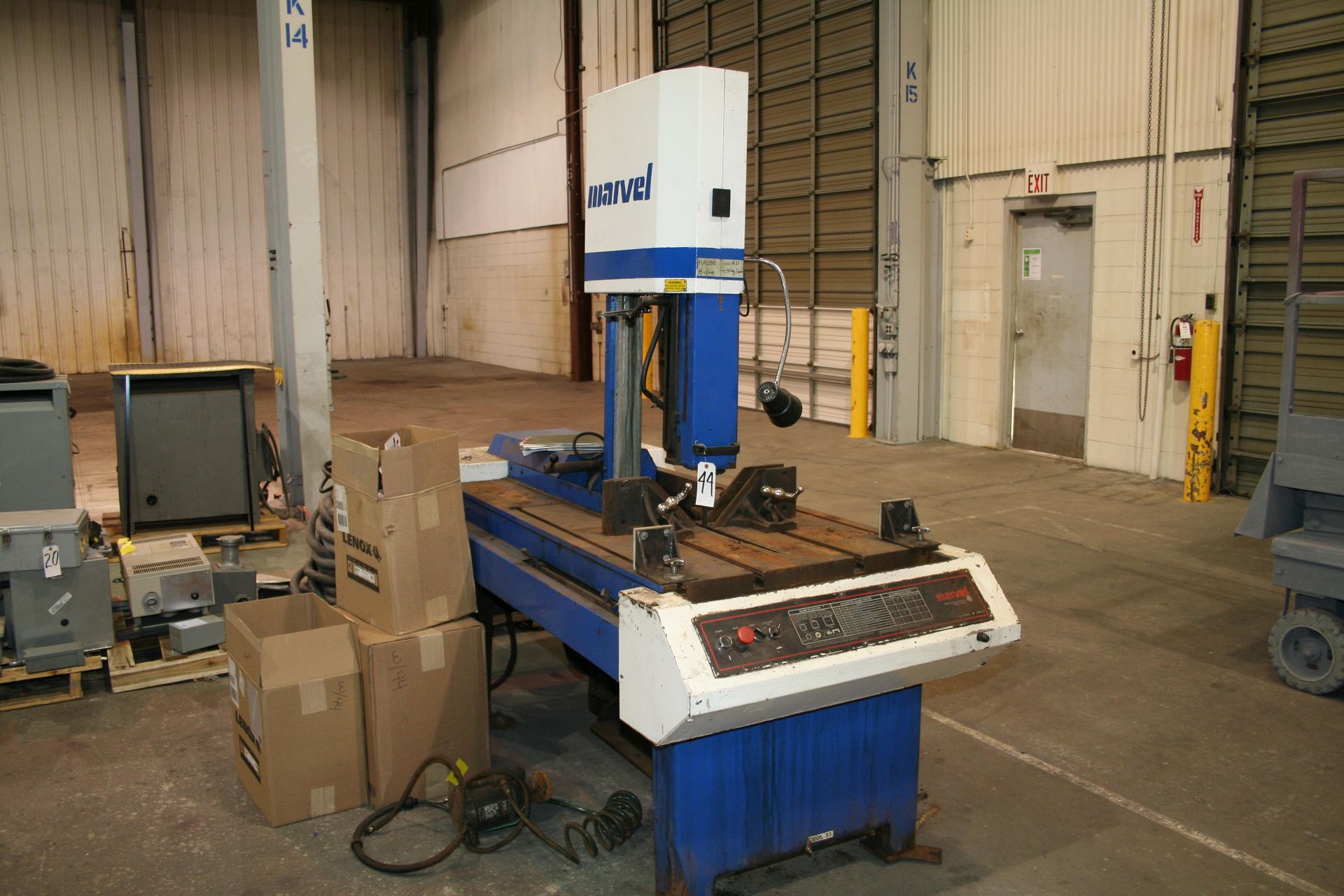 Marvel Series 8 Mark II Rollin Vertical Band Saw with (3) Boxes of Extra Blades