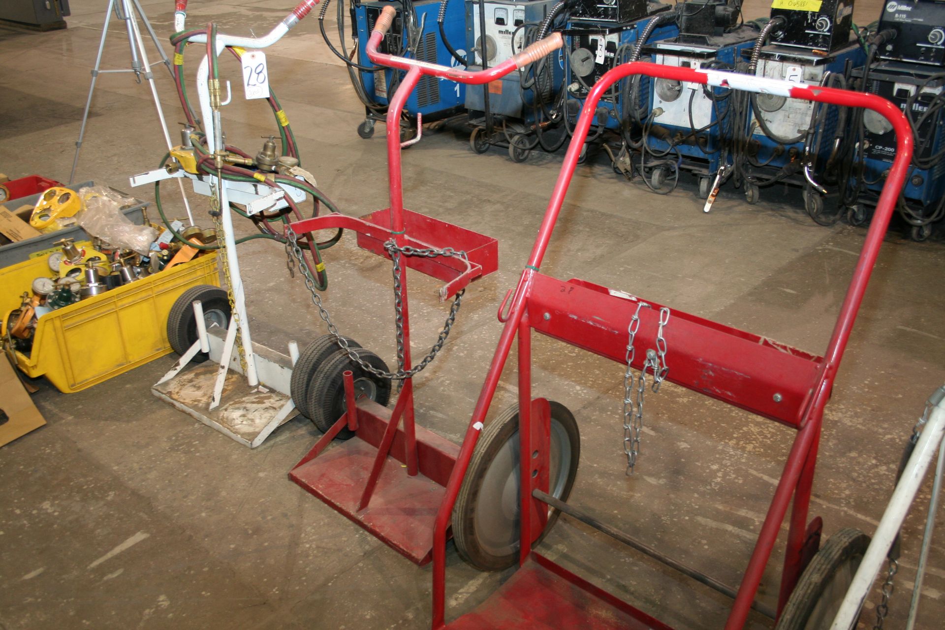 (3) Torch Carts, (1 has gauges and torch)