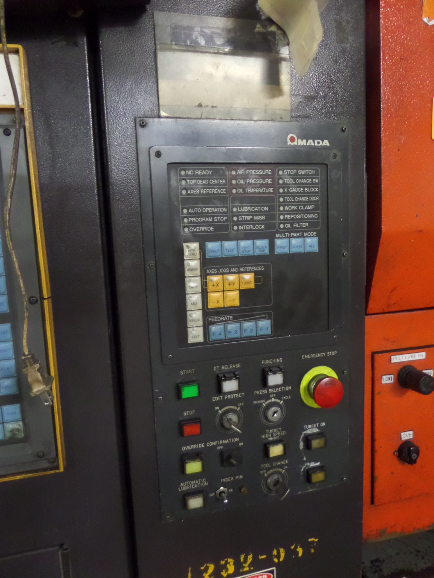 20-Ton Amada Mdl: PEGA 204040 Turret Press, 24 Stations, Amadan 04P-C Controls, Fanuc Drives, - Image 3 of 8