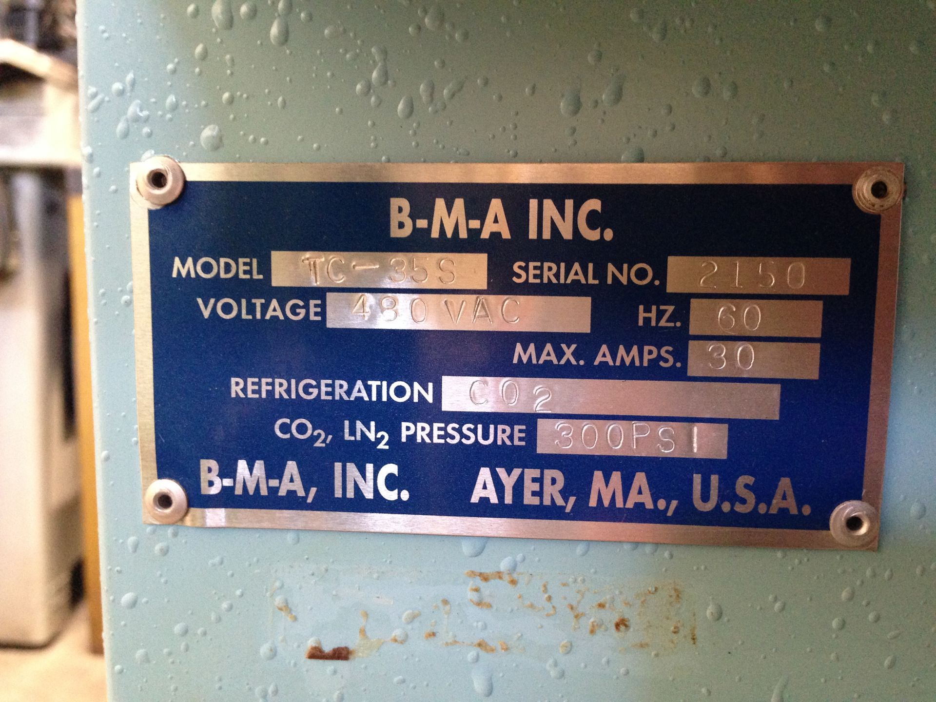 BMA 36" x  36" x  34" BMA Model TC-355 Environmental Test Chamber, S/N 2150, 425 Degree F Max. - Image 4 of 18