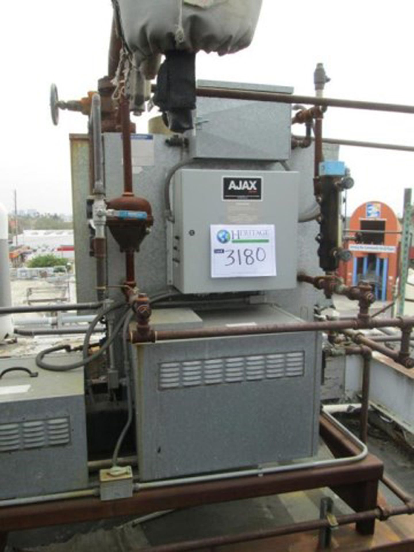 Ajax 12.5 HP Ajax Model HRPG-12-W Natural Gas Steam Boiler, S/N 66336, 15 Max. PSI, Honeywell