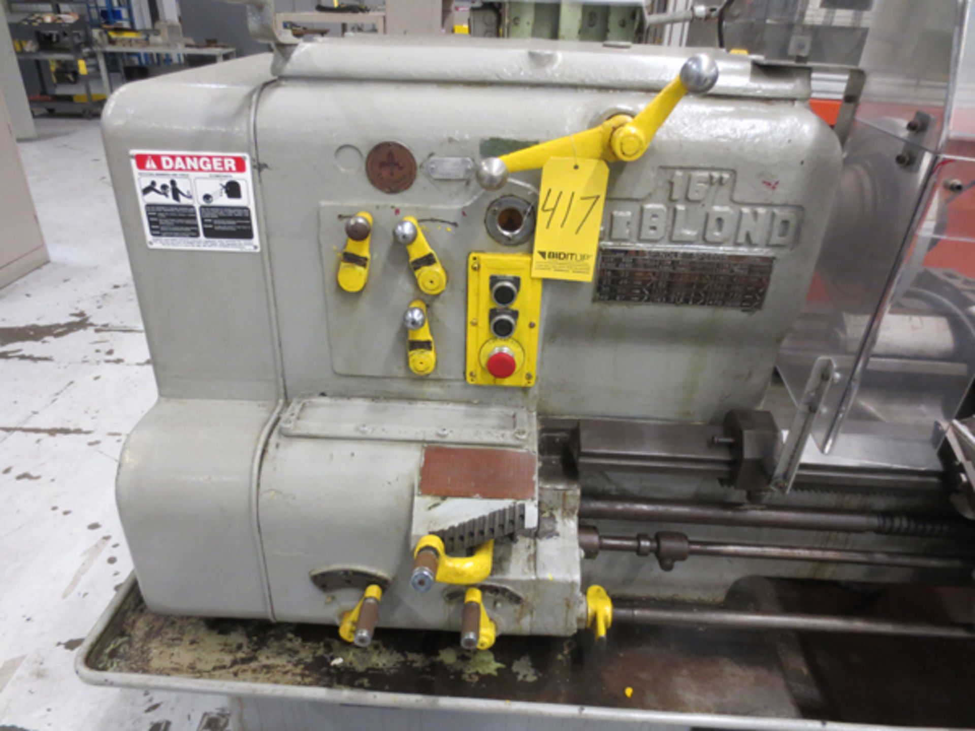 Leblond 16'' Grinder  Serial #NE6565/ 78in bed/ 52in between centers/ 24in swing - Image 5 of 8