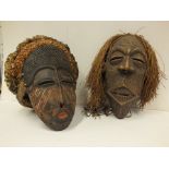 A Chokwe mask, Angola and Kuba mask from Congo (2)