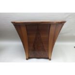 Sean Feeney A contemporary craftsman made coffer, having burr timber hinged cover, flared