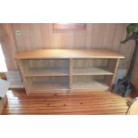 A "Cadman" contemporary craftsman made oak bookcase, inlaid carcass, fitted three adjustable bow