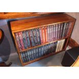 A polished mahogany bookcase fitted two shelves, 91cm wide, 71cm high