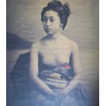 JAPANESE SCHOOL 20TH CENTURY Geisha, colour photograph, 48.5cm by 43cm