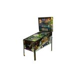 A "Sega" Batman pinball machine, raised on angle iron supports, 63cm wide illustrated