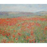 EDWARD NOOTT Poppies, signed lower right, oil on canvas, 61cm x 74cm illustrated