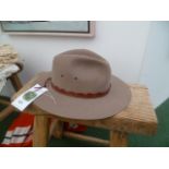 An "Akubra" pure fur felt Coolabah Australian hat, size 61 and a Pedigree 5th Avenue New York,
