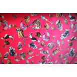 House of Hackney Empire Collection cotton curtain fabric (Anthropomorphized animals dressed up in