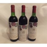 Chateau Mouton Rothschild 1978 AC Pauillac, 3 bottles