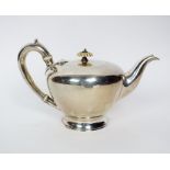 A Victorian silver teapot, Richard Pearce & George Burrows, London 1848, of plain polished