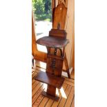 A mahogany artist's sketching stool/easel, bears label "O. Roberson and Co. 99 Long Acre London",