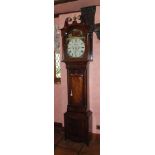 A. PATTISON, COLDSTREAM A 19th century mahogany longcase clock, the hood with swan neck pediment,