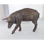 A studio ceramic pig sculpture, 26cm high