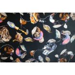 House of Hackney Empire Collection cotton curtain fabric (Anthropomorphized animals dressed up in