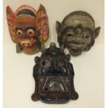 Two Balinese masks and a Tibetan mask (3)