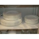 A quantity of John Lewis bone china, plain white dinner wares, including plates, side plates,