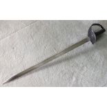 An English Military Sword 19th century straight bladed stamped 1793 and bearing English proof and WD