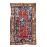 Caucasian-Kurdish-rug  first half of the 20th century, ghiordes-knot, damaged, 200*120 cm