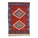 Anatolian-Kilim-weave  second half of the 20th century, kilim technique, 222*148 cm    Anatolisch-
