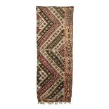 Anatolian-Konya weave-fragment  around 1900, kilim technique, damaged, incomplete, 190*75 cm