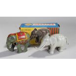 Moko Jumbo the Mechanical Elephant: tinplate clockwork elephant with colourful lithographed