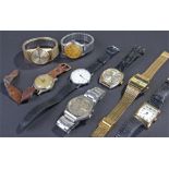 Mixed gentleman's wristwatches, examples by Ingersoll, Accurist, Sekonda, Superoma, Avia and