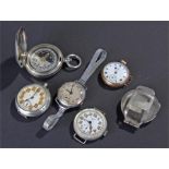 Mixed watches, to include a gold plated Waltham, a mother of pearl Birmingham Watch First example, a