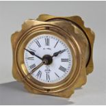 Gustav Becker alarm clock, circa 1886 pendulum alarm clock, the white enamel dial with Roman