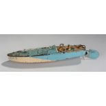 Jep 3 boat, in blue and white, clockwork