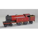 Chad Valley Clockwork tin plate LMS 17841 engine in red livery