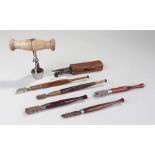 Mixed tools, to include carpenters tools, a wadding cutter, scribes, (7)