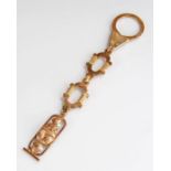 Middle Eastern gold keyring, with an Egyptian styl