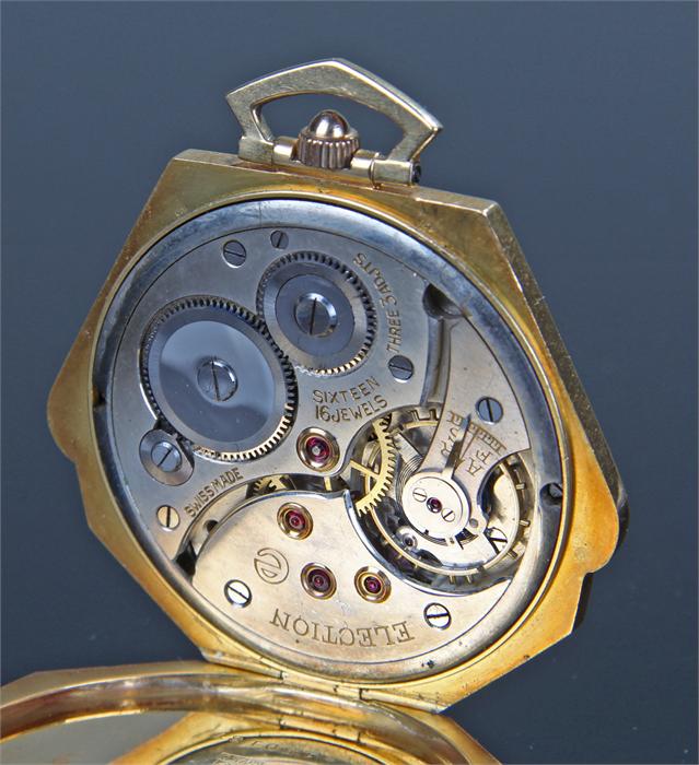 Art Deco period 18 carat gold open face pocket wat - Image 3 of 3