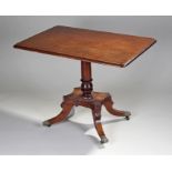 Regency mahogany side table, the rectangular top a