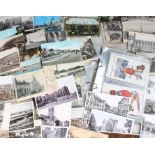 Collection of postcards, including Russian village