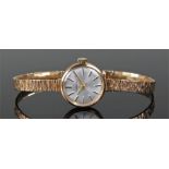 Garrard 9 carat gold ladies wristwatch, the silver