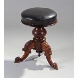 Victorian rosewood piano stool, the stuff over sea