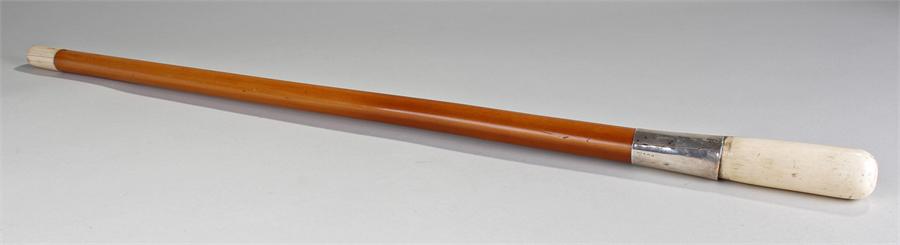 Victorian ivory topped walking cane, the ivory top - Image 2 of 2