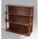 19th Century hanging waterfall bookcase, with four